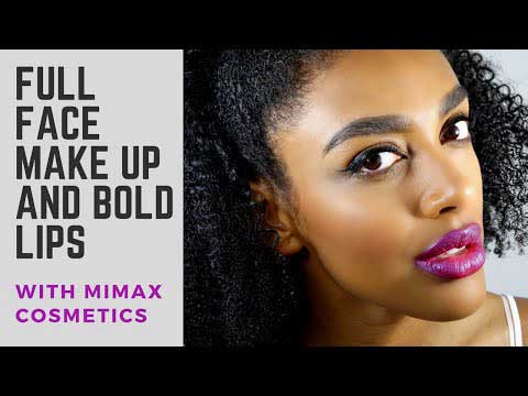 Full Face Make Up & Bold Lips With Mimax Make Up
